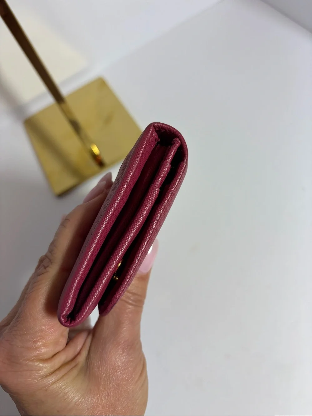 AUTHENTIC PRADA Women's Saffiano Leather Wallet - Rose